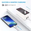 Quick Charge 3.0 Светодиодный дисплей Multi USB -зарядная станция 8 порт USB -зарядное устройство для мобильного телефона Wall Home Eu UK US Plug