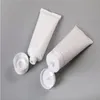 Tube Cosmétique En Plastique Blanc Conteneur De Baume À Lèvres Rechargeable Emballage D'essai Pressé À L'envers Bouteille Pour Crème Pour Les Mains Crème Solaire Shampooing Brhqr