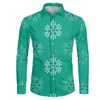 Camisas casuais masculinas Loja de design de Natal Feriado Atmosfera Funcionários Roupas masculinas de negócios Camisa de manga comprida Vestido social masculino inteligente