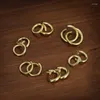 Hooks 20Pcs Solid Brass Open O Ring Seam Round Jump Garments Shoes Leather Jewelry Repair Connectors 9mm 10mm 12mm