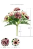 Fleurs décoratives soie hortensia Simulation fleur rose mariage petit Bouquet faux fête de noël bricolage décoration ornements