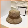 Fashion Designer Letter Bucket Hat For Mens Womens Foldable Caps Black Fisherman Beach Sun Visor wide brim hats Folding ladies Bow215b