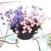 Decorative Flowers 15 Heads Rose PEScrapbooking Mini Artificial Flower Bouquet For Wedding Craft Decoration DIY Wreath