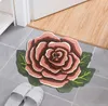 Tapetes 3D Tapete Flor Rosa Tapete para Área Doméstica 80X58cm Bordado Tapete Floral Tapete de Banheiro Almofada de Banheiro Capacho Sala de Estar Decoração de Cabeceira