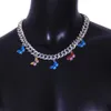 Uniek ontwerp met een explosief gevoel vol diamanten Cuba vlinderketting kleur druipende olie Cuba ketting ketting glanzende vrouwelijke ketting