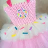 Robes de fille Sweet Donut Cookie Tutu Costume pour filles Cake Smash Party Po Prop Robes Layered Kids Donut Birthday Pourim Outfit 230609