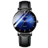 Montres-bracelets 2023 vente dégradé Ultra-mince Simple Quartz montres pour hommes à la mode mode hommes montre étanche sport horloges