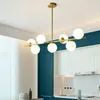 ペンダントランプリビングダイニングルームベッドルームロフトキッチンガラス屋内照明器具のための北欧の魔法豆ホーム装飾e27