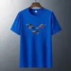 2025 Blue Mens T Shirt Designer T-shirts Men toppar Solid Color Top Tshirt Tees Breattable Tshirts Design Tee Loose Tshirts Kort ärmkläder S-5XL