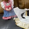 犬の襟のレースペットアパレルハーネスドレスリトルドッグドレスパピーアニマルプリンセスビチョンポメラニア夏秋の猫デニムスカート