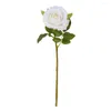 Fiori decorativi Fiore finto Lunga durata Rosa artificiale Dettagli squisiti Decora un attraente gambo di bouquet aperto