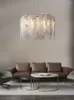 Chandeliers Light Luxury Nordic Post-modern LED Circular Simple Creative Atmosphere Living Room Villa Dining Tassel Chain Chandelier