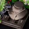 Necklace Earrings Set Fashion Simple Female 4pcs And Earring Dubai Zircon Sets Cubic Zirconia Jewelry For Women Parure De Bijoux N-1140