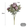 Decorative Flowers European Simulation Peonys Bouquet Silk Fake Home Living Room Bedroom Decoration Flower Retro Core Peony