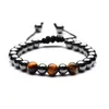 Strand Hematite pärlstav sju färgglada chakras stenpärlor armband Buddha Weave Stretch Yoga smycken