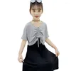 Clothing Sets 2023 Spring Little Girl Western Style Suspender Skirt Children's Short-sleeved Two-piece Suit Girls Dress