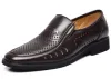 NOUVEL été Dernières chaussures habillées Groom Hommes respirant évider chaussures en cuir PU pour hommes Trou trou sandales en cuir Grande taille 38-44