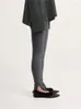 Leggings femmes femmes coupe ajustée pantalon dames ourlet doux fermeture éclair orteil fendu 2023 pantalon taille haute élastiqué