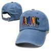 Yaşayan Tek Denim Erkek Beyaz Beyzbol Kapağı Tasarımcı Şapka Takılmış Caps Street Casquette Unisex Mektup Embroide243F
