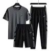 Mens Tracksuits suit Designer short sleeve shorts and trousers two-piece/three-piece set Optional speed dry ice real silk crewneck sportswear 4B3D