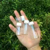 Cute Glass Bottles With White Plastic Cap Transparent Glass Vials Plastic Jars Bottles 8ml 25ml 50pcs Well Packing Rsclv