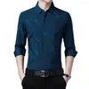 Men's Casual Shirts Office Shirt Colorfast Men Anti-Pilling Workwear Male Slim Fit Social Business Dress