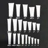 Empty Refillable White Plastic Cosmetic Tube Lip Balm Containers Hand Cream Cleanser Sunscreen Trial Packing Squeezed Upside Down Bottl Bcxr