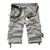 Herren-Shorts, lässig, Sommer, Militär, Cargo, taktische Herren-Shorts mit mehreren Taschen, Baumwolle, Übergröße 42