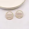 18k Gold Plated Luxury Designers Letter Earring Stud Wamen Women Fashion Style Round Pearl Earring Wedding Party Jewerlry Top Quality 20Style