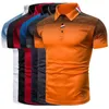 Męska marka Polos Men Gradient Polo koszule dla mężczyzn swobodny stały kolor Slim Fit Mens Polos oddychający górna koszula 230609