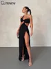 Basic Casual Dresses Cute Women's Solid Breast Wrap Neck Maxi Dress Long Backless Elegant Casual Fashion Streetwear Party Wear Lady Vestidos 230609