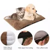 犬小屋の厚いペットマット冬の温かい寝台ソフトパピー猫クッション洗える洗えるソファパッドのための小さな大きな犬猫用品
