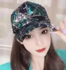 Fashion color -colored sequins baseball hats integrated internal buckle caps have many style choices, support customization