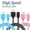 High Speed USB Cables Type C TO C Charging Adapter Data Sync Metal Phone line 0.48mm Thickness Strong Braided Charger Cable