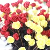 Decorative Flowers 15 Heads Rose PEScrapbooking Mini Artificial Flower Bouquet For Wedding Craft Decoration DIY Wreath