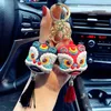 Keychains Lovely Chinese Ethnic Keychain Beautiful Tassel Dance Lion Key Chain Car Pendant