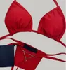 2030 Red Luksusowe damskie bikini projektant Sexy Beach Bikini Swim garnitur modny list nadrukowane koronkowe u letnie bikini strojów kąpielowych dla kobiet