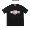 Top Craftsmanship T-shirts pour hommes et femmes RHUDE New Print T-shirt populaire à manches courtes Trendy Brand Underlay