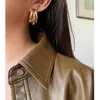 Stud Earrings 2023 Kpop Three-layer Moon INS Trend Fashion Temperament TikTok Celebrity Accessories Jewelry Couple Gifts