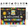 1pc terug naar school achtergrond banner, welkom terug banner voor eerste schooldag decoraties, hangende banners vlaggen ondertekenen achtergrond decor benodigdheden