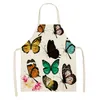 Grembiule Farfalla Casa Cucina Cucina Cottura Giardinaggio per Donna Uomo Con Tasche Floreali Farfalle Colorate Fiori Romantico 1224466