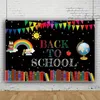 1pc terug naar school achtergrond banner, welkom terug banner voor eerste schooldag decoraties, hangende banners vlaggen ondertekenen achtergrond decor benodigdheden