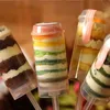 Pushable Cake Holders Diy Push Cake Mold Cylinder Shaped Cake Pusher Push Pops Plastic Containers with Lids