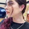 Brincos de argola 1 par Aço 316L Grande Para Mulheres Jóias Moda Feminina 12G Cartilagem da Orelha Piercing no Trágus