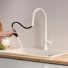 Kitchen Faucets Black Copper Pull Out Sink Faucet Deck Mounted Stream Sprayer Mixer Tap Bathroom Cold