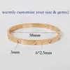 Hot Sale Zirkoon Romeins vergulde armband Open armbanden roestvrij staal