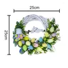 Decorative Flowers Easter Wreath Eggs Door Pendant Cross Garland Decoration Party Gifts Spring Wedding Home Decor