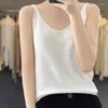 Vrouwen Tanks Zomer Vrouw Tees Dieptepunt Vest Vrouwelijke Trui Zachte T-shirt Tank Top Wol Kamgaren Gebreide Trui Tops blouse Sexy