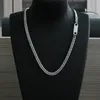 Catene JHJT collana a catena in acciaio inossidabile per uomo donna cordolo maglia cubana colore argento punk girocollo gioielli di moda regalo