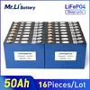 Mr.LI 16PCS 3,2 V 50AH LifePo4 Baterie 12 V 24 V 48V Baterie z zaciskiem śrub